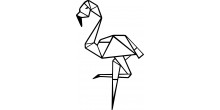 Geometrik Flamingo Mdf Lazer Kesim Duvar Dekoru